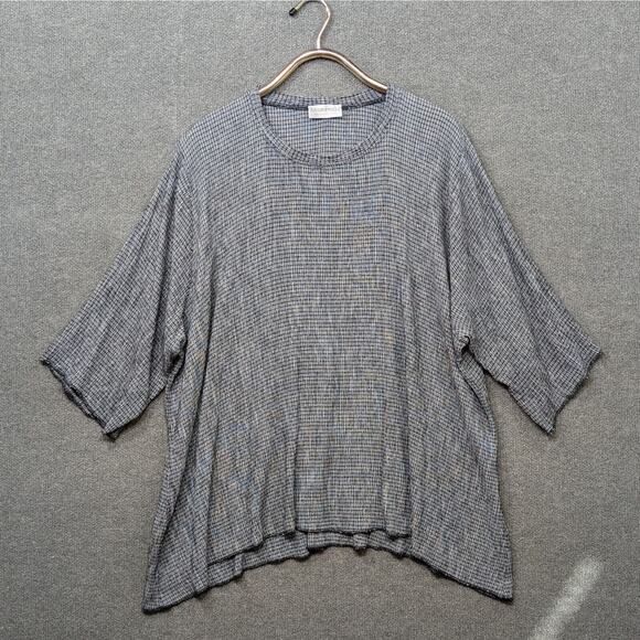 Monika Astara Tunic Womens XL Oversized Handmade Sharkbite Hem - Picture 1 of 11